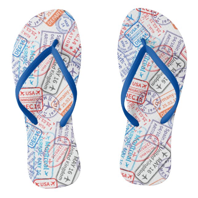 Travel icon flip flops (Footbed)