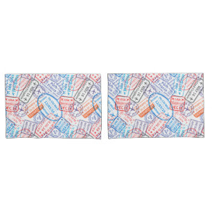 Travel icon pillowcase