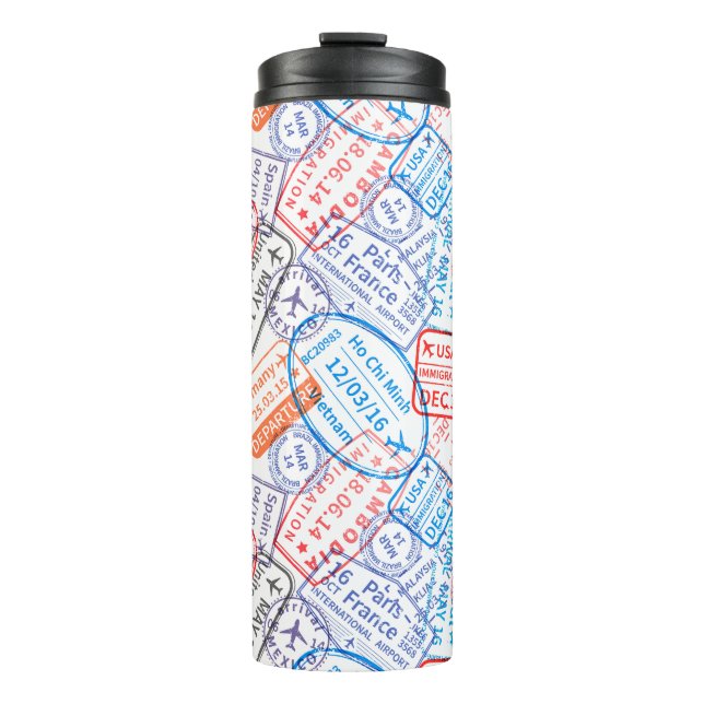 Travel icon thermal tumbler (Front)