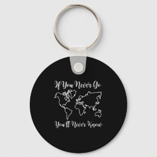 Travel - If You Never Go, You'll Never Know  Keychain