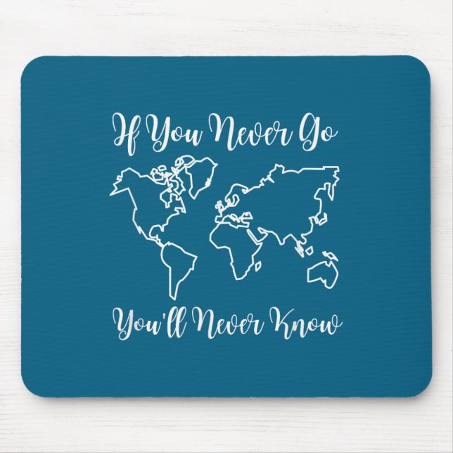Travel - If You Never Go, You'll Never Know  Mouse Pad (Front)