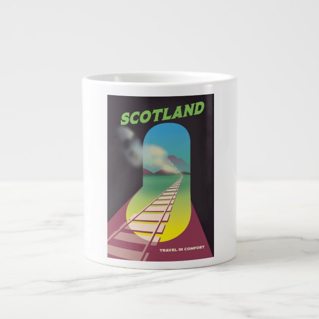 Travel in comfort Scotland Large Coffee Mug (Front)