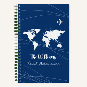 Travel International Dark Blue Notebook