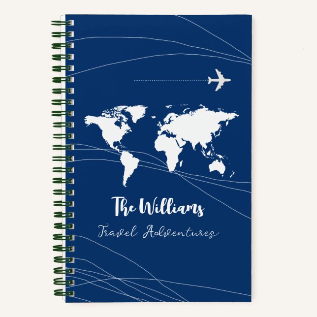 Travel International Dark Blue Notebook (Front)