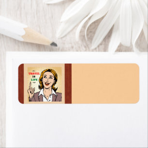 Travel Is Life Return Address Label