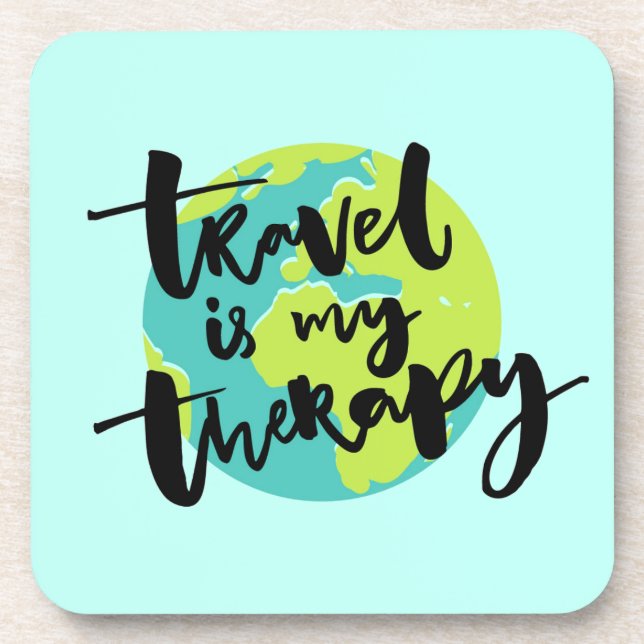 Travel is my Therapy Coaster (Front)
