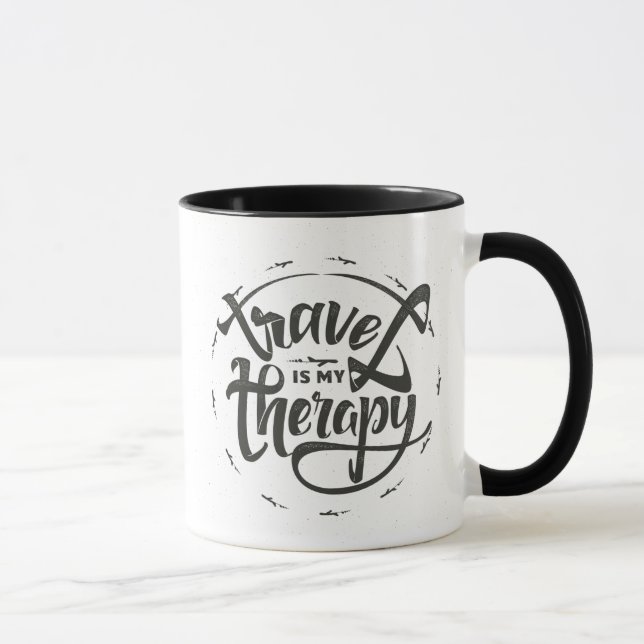 Travel Is My Therapy Mug (Right)