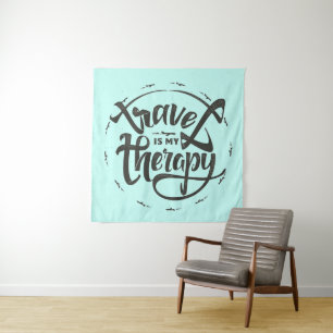 Travel Is My Therapy Tapestry