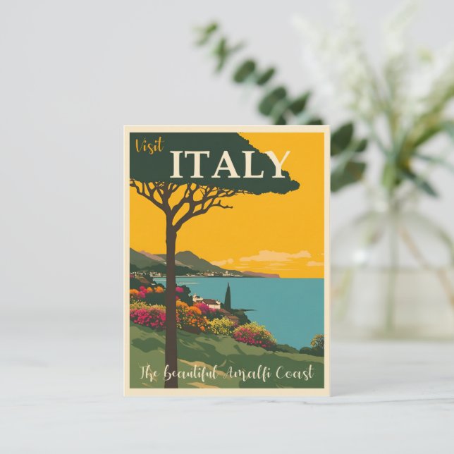 Travel Italy, art illustration, Postcard (Standing Front)