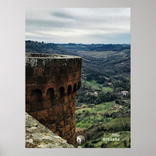 Travel   Italy - Orvieto Umbrian Countryside Poster
