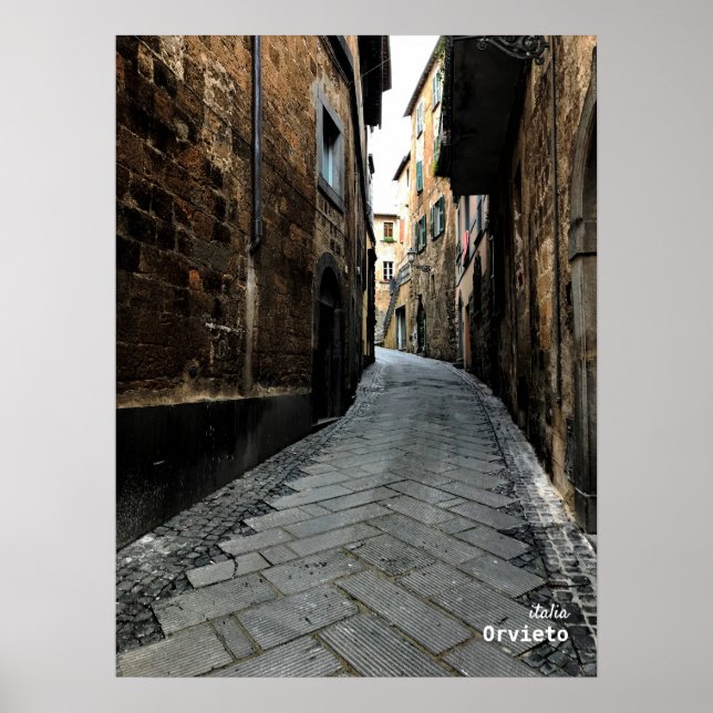 Travel | Italy - Streets of Orvieto Poster (Front)