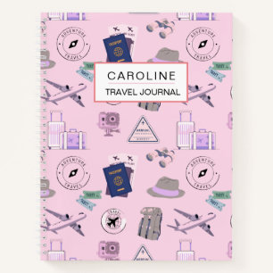 Travel Journal For Her Custom Text