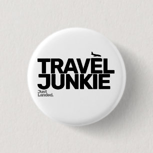 Travel Junkie Button