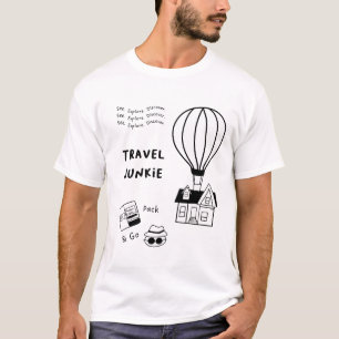 Travel Junkie   See. Explore. Discover. Pack & Go T-Shirt