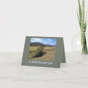 Travel Landscape Photo New Year Bucket List Card