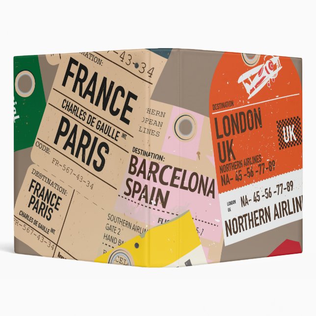 Travel Locations Pattern Binder (Background)