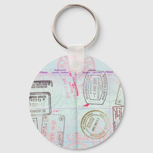 TRAVEL LOVER TRAVELLING PASS, TRAVELLER PASSPORT KEYCHAIN (Front)