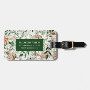TRAVEL LUGGAGE TAG : WILLIAM MORRIS : JASMINE