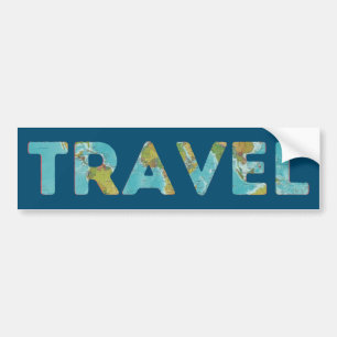 travel, lust, sayings, travelling, new, beginnings bumper sticker