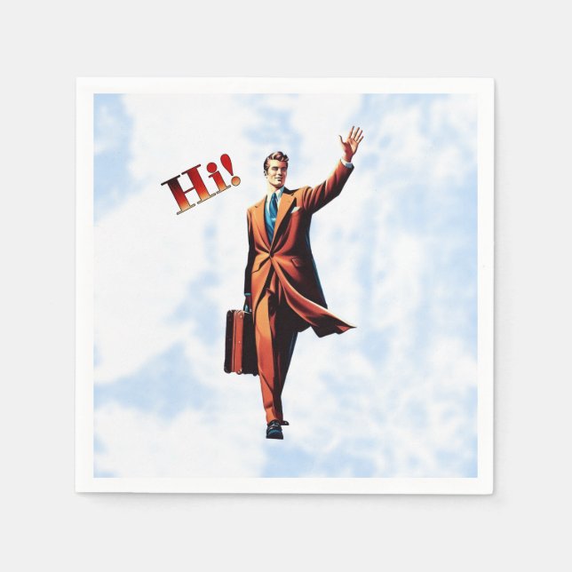 Travel Man Napkin (Front)