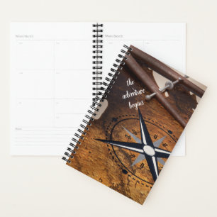 Travel Map Compass Adventure Begins Planner