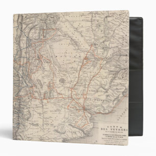 Travel Map of Dr V Martin de Moussy Binder