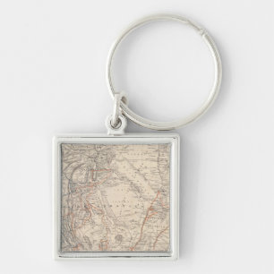 Travel Map of Dr V Martin de Moussy Keychain