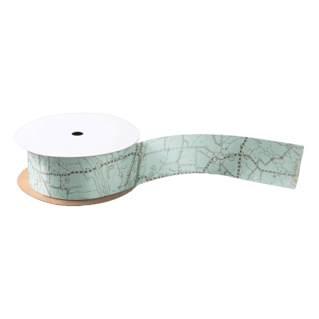 Travel Map Ribbon Satin Ribbon (Spool)