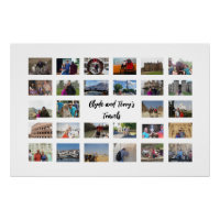 Travel Memories Collage 36 X 24 White Background