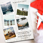 Travel Memories Photo Collage Christmas Holiday Card<br><div class="desc">Introducing our Holiday Photo Collage Card, a heartfelt way to capture the essence of a year filled with adventures and travel memories. This unique card features five square travel photos, carefully curated to showcase your favourite moments from around the world. It's the perfect choice for those who've spent the year...</div>