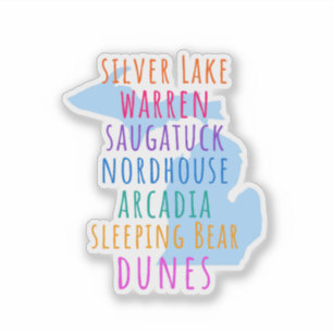 Travel Michigan Sand Dunes Theme Vinyl Sticker