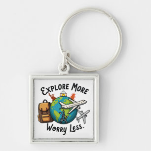 Travel More See More Feel Alive Keychain
