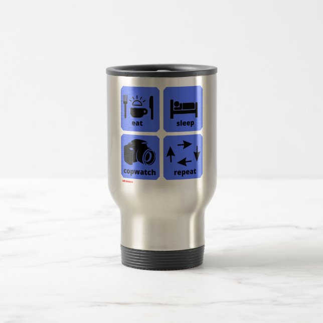 travel mug "EAT, SLEEP...2" (Center)