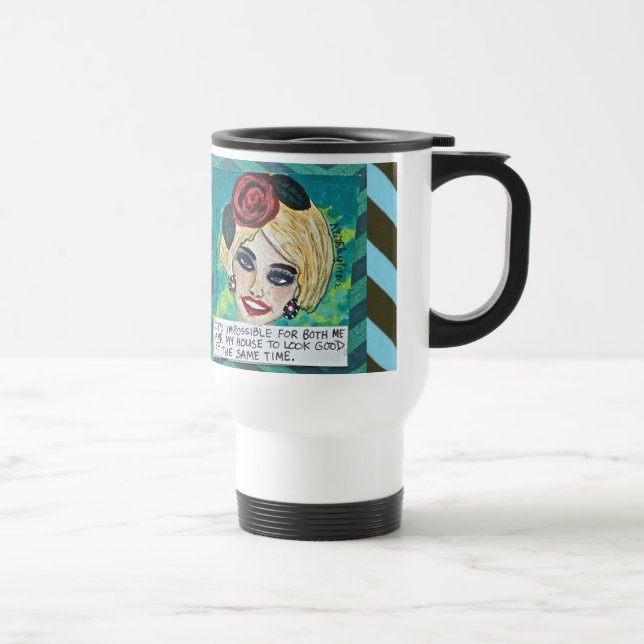 TRAVEL MUG-IT'S IMPOSSIBLE FOR BOTH ME AND TRAVEL MUG (Right)