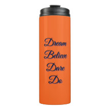Travel Mug Orange Thermal Tumbler