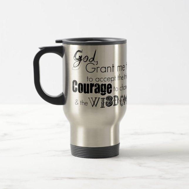 Travel Mug Serenity Prayer (Left)