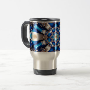 Travel Mug with Argentinian Colours Design