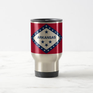 Travel Mug with Flag of  Arkansas State - USA