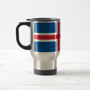 Travel Mug with Flag of Iceland