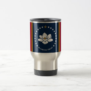 Travel Mug with Flag of Mississippi State, USA