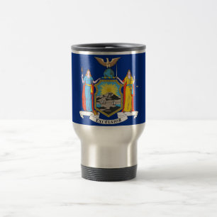 Travel Mug with Flag of New York State - USA