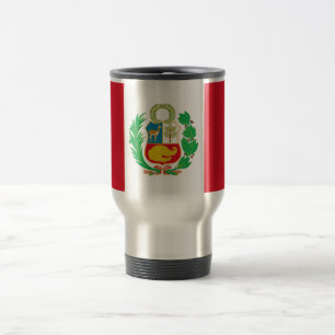 Travel Mug with Flag of Peru