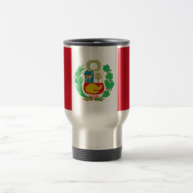 Travel Mug with Flag of Peru (Center)