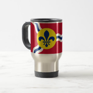Travel Mug with Flag of St. Louis, Missouri