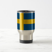 Travel Mug with Flag of Sweden