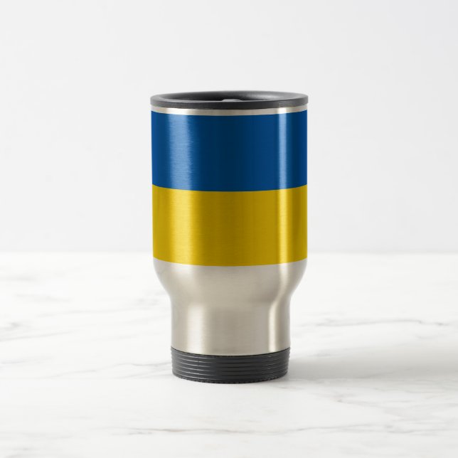Travel Mug with Flag of Ukraine (Center)