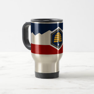 Travel Mug with Flag of Utah, USA