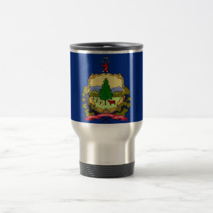 Travel Mug with Flag of Vermont State - USA