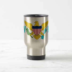 Travel Mug with Flag of  Virgin Islands - USA