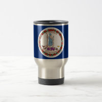 Travel Mug with Flag of Virginia State - USA
